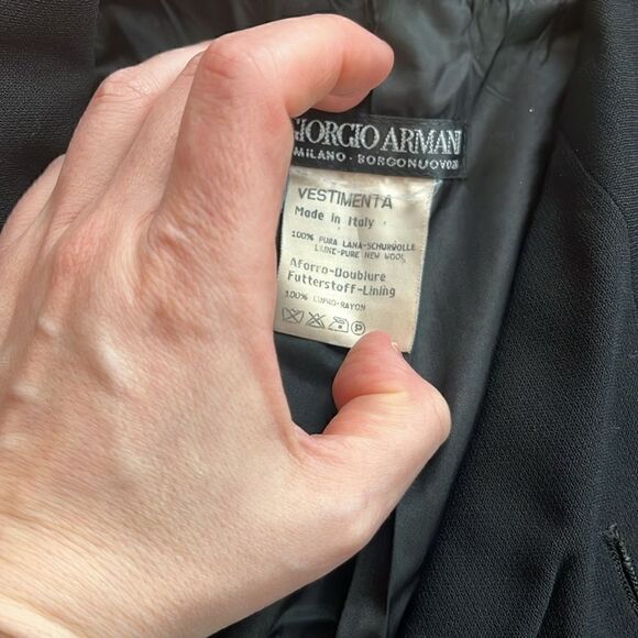 Vintage Giorgio Armani Black Blazer Dress - Picture 4 of 5